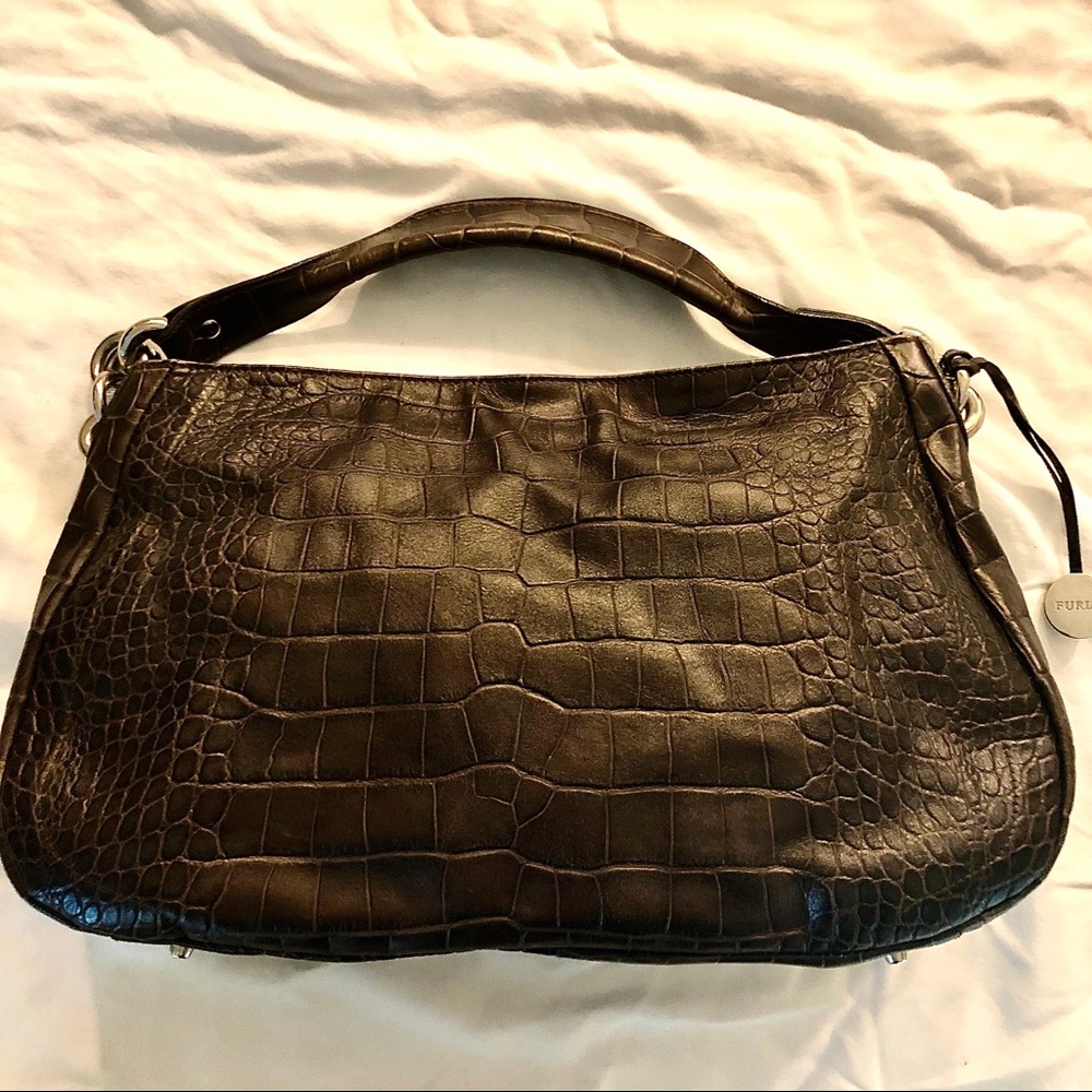 Furla crocodile embossed purse